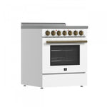 Forno Paolo White Freestanding Electric Range with True Convection (4.38 Cu. Ft.) - FFSEL6011-30WHT