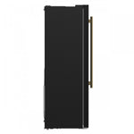 Forno Salerno 15.6 Cu.Ft. 33" Black Freestanding Side-by-side Refrigerator - FFRBI1805-33BLK