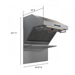 Forno Savona Stainless Steel 30" 600 CFM Wall Mounted Range Hood - FRHWM5029-30