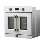 Forno Asti White 30" Electric Wall Oven with True Convection and Air Fry (3.68 Cu. Ft.) - FBOEL1333-30WHT