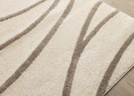 Palace Modern Curves Area Rug - 5' X 8' - Cream/Taupe