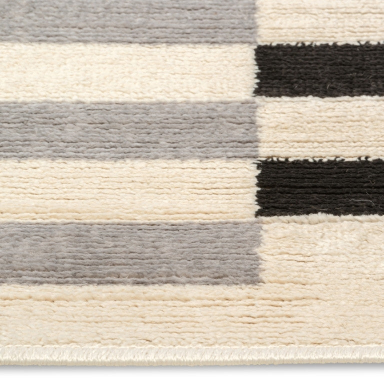 Urbane Lines Rug - 6' x 9' - Grey/Black