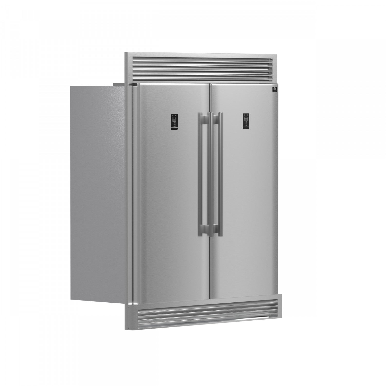Forno Premium Stainless Steel Kitchen Package with 48" Range and 56" Convertible Refrigerator/Freezer - FBDL-019-04CAUS