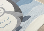 Kids Baby Penguin Area Rug - 5' X 8' - Grey/Blue