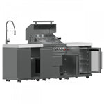 Forno Bulnes White Countertop Outdoor Kitchen with 30" 60,000 BTU BBQ and Beverage Centre - FODKT2506WHT