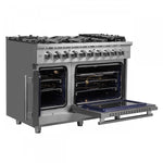 Forno Massimo 48" Stainless Steel Freestanding Double Oven Gas Range (6.58 Cu. Ft.) - FFSGS6439-48