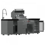 Forno Bulnes Black Countertop Outdoor Kitchen with 30" 60,000 BTU BBQ and Beverage Centre - FODKT2506BLK