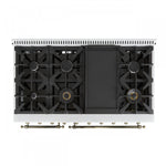 Forno Antico 48" White Freestanding Dual Fuel Double Oven Range (5.5 Cu. Ft.) - FFSGS6113-48WHT