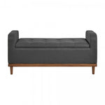 Elayne Ottoman Bench - Dark Grey