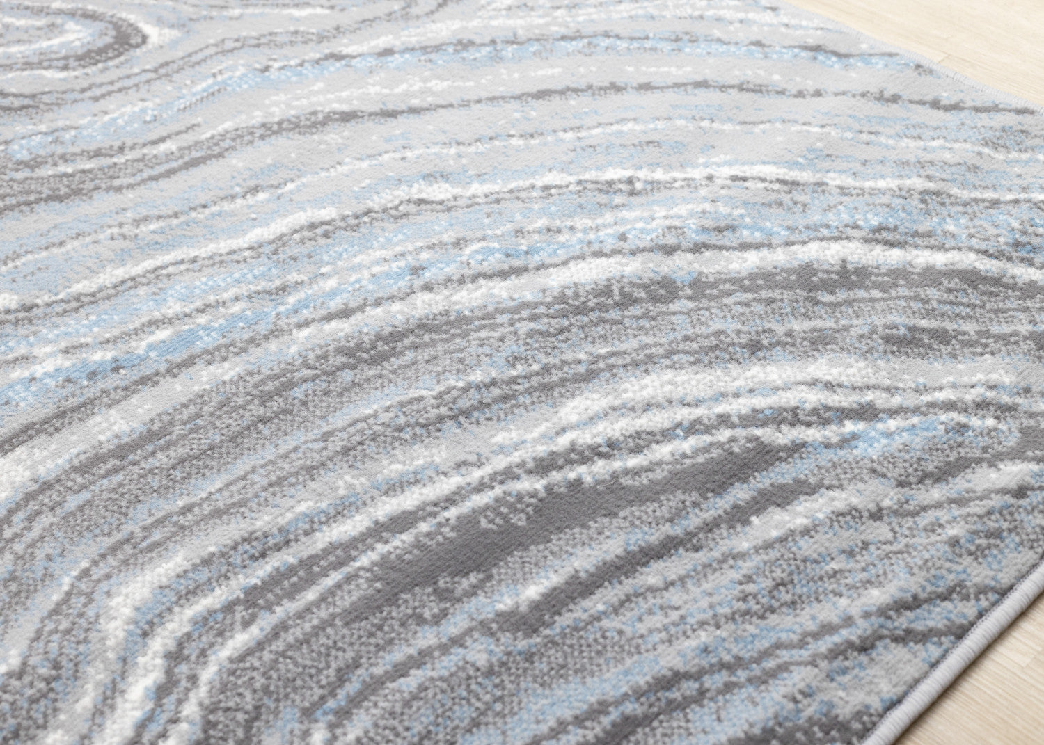 Functional Modern Area Rug - 8' X 11' - Blue/Grey