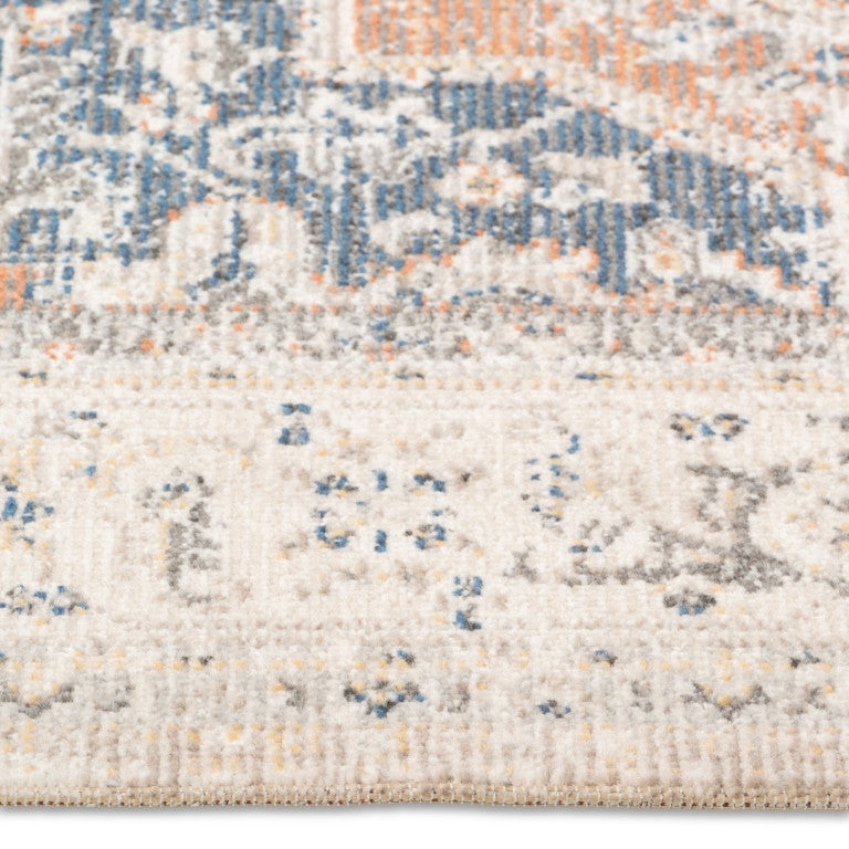 Salsa Medallion Outdoor Rug - 3' x 5' - Orange/Blue