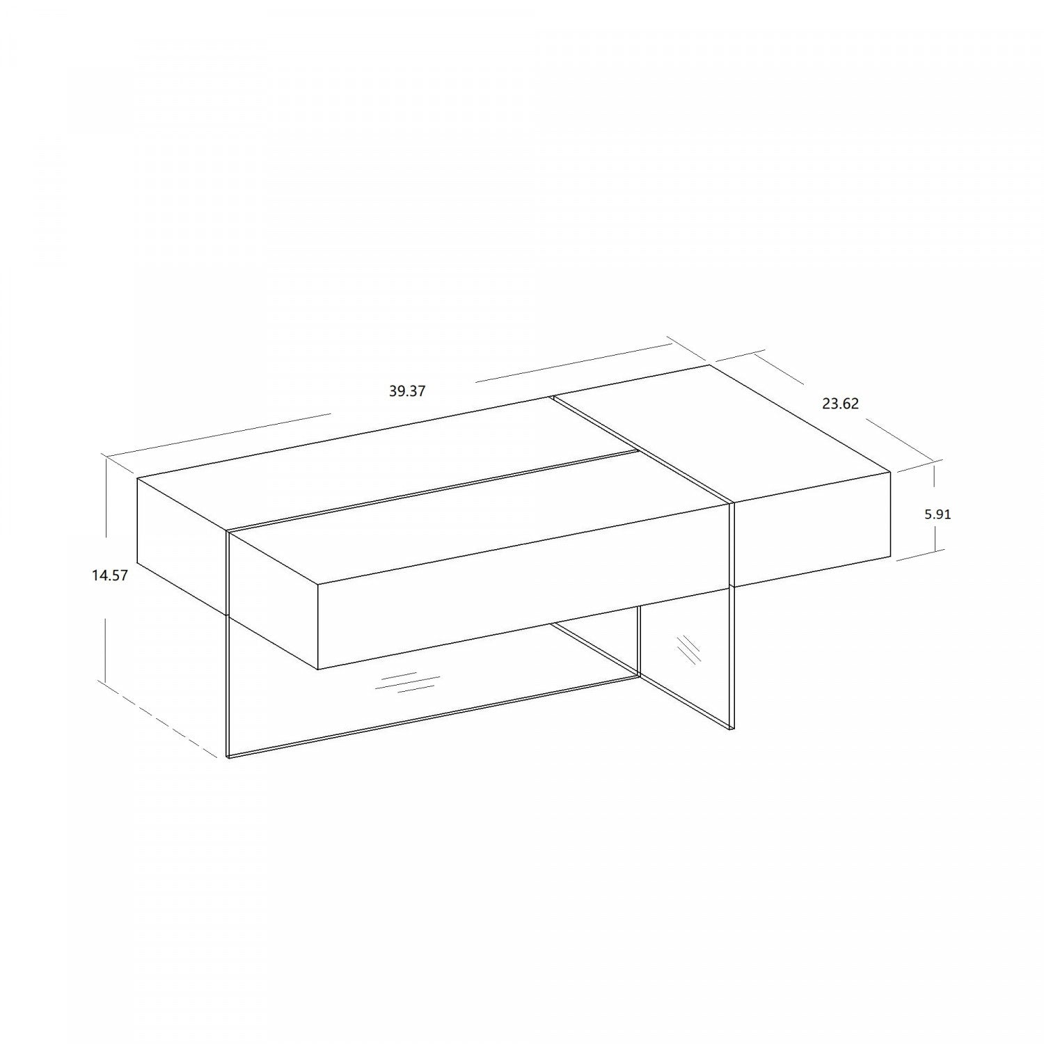 Elexa Coffee Table - White
