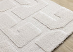 Luxury Plush Textured Shapes Area Rug - 5' X 8' - Cream