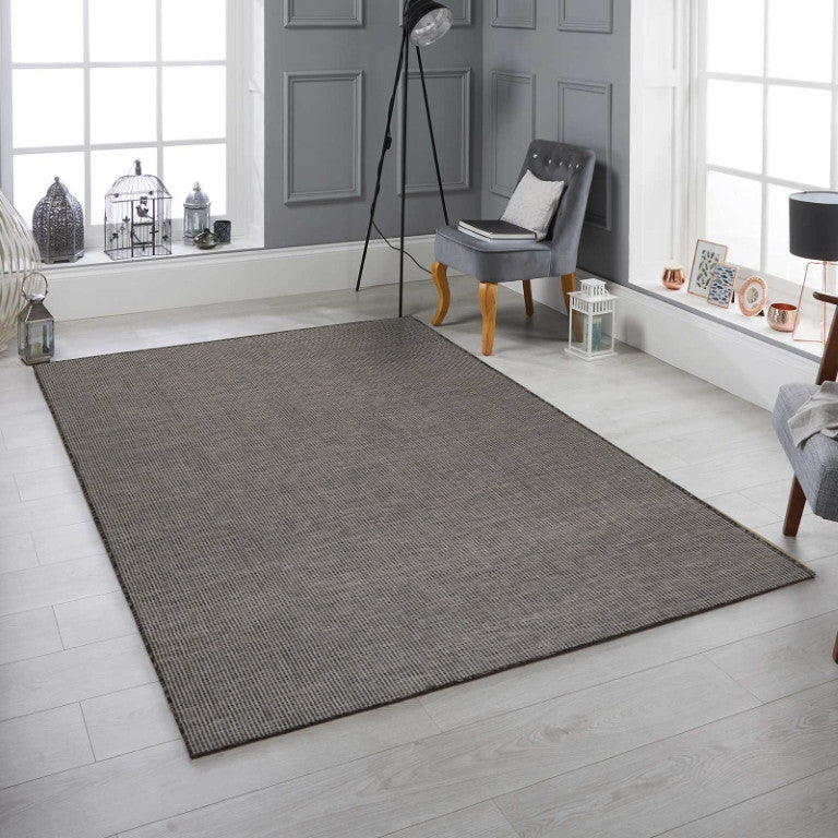 Calypso Crosshatch Outdoor Rug - 6' x 9' - Grey