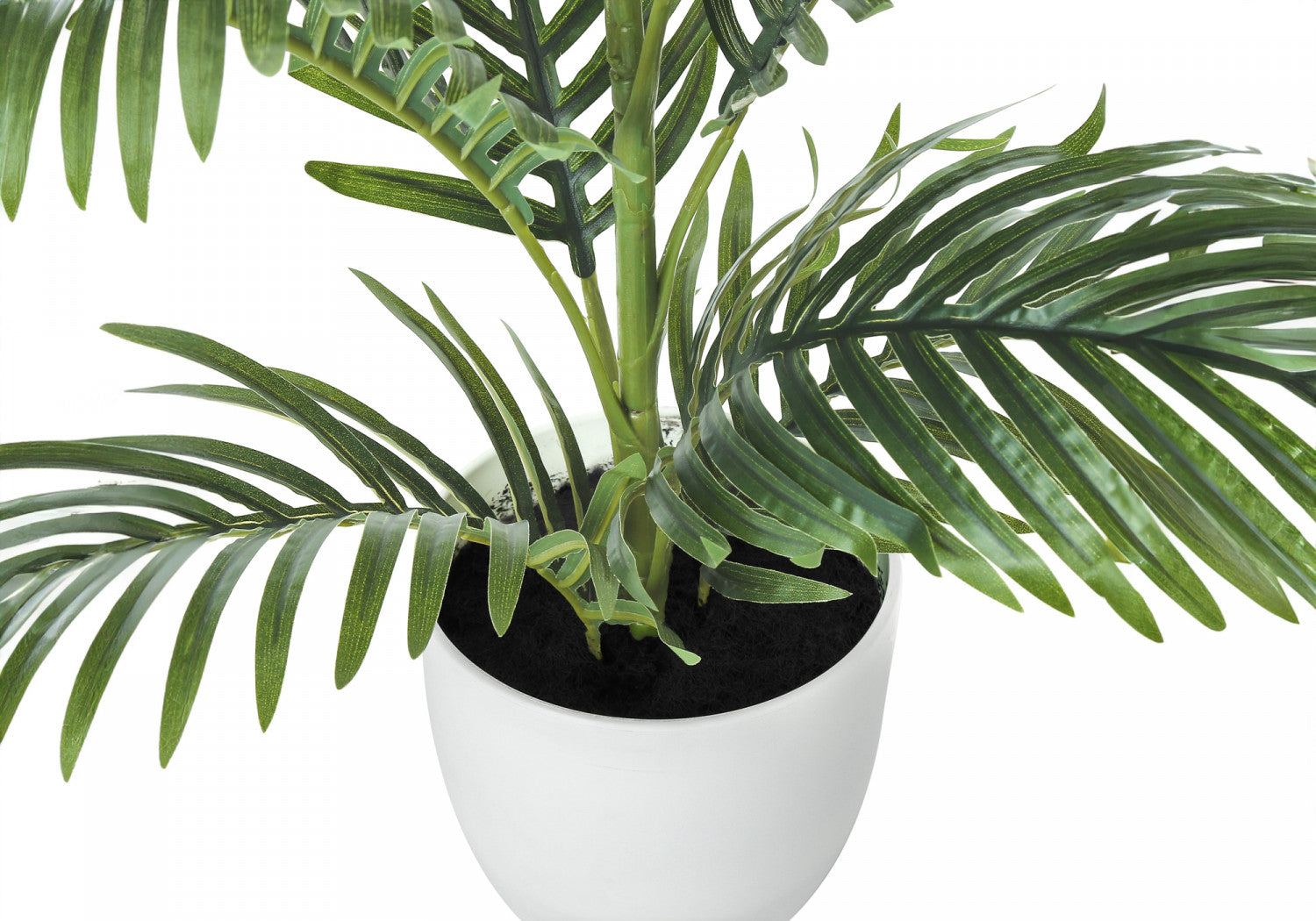 28" Palm Tree With 6" White Pot - Green
