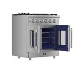 Forno Massimo 30" Stainless Steel French Door Freestanding Gas Range (4.32 Cu. Ft.) - FFSGS6439-30