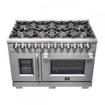 Forno Capriasca 48" Stainless Steel Freestanding Dual Fuel Double Oven Range with True Convection (6.58 Cu. Ft.) - FFSGS6387-48