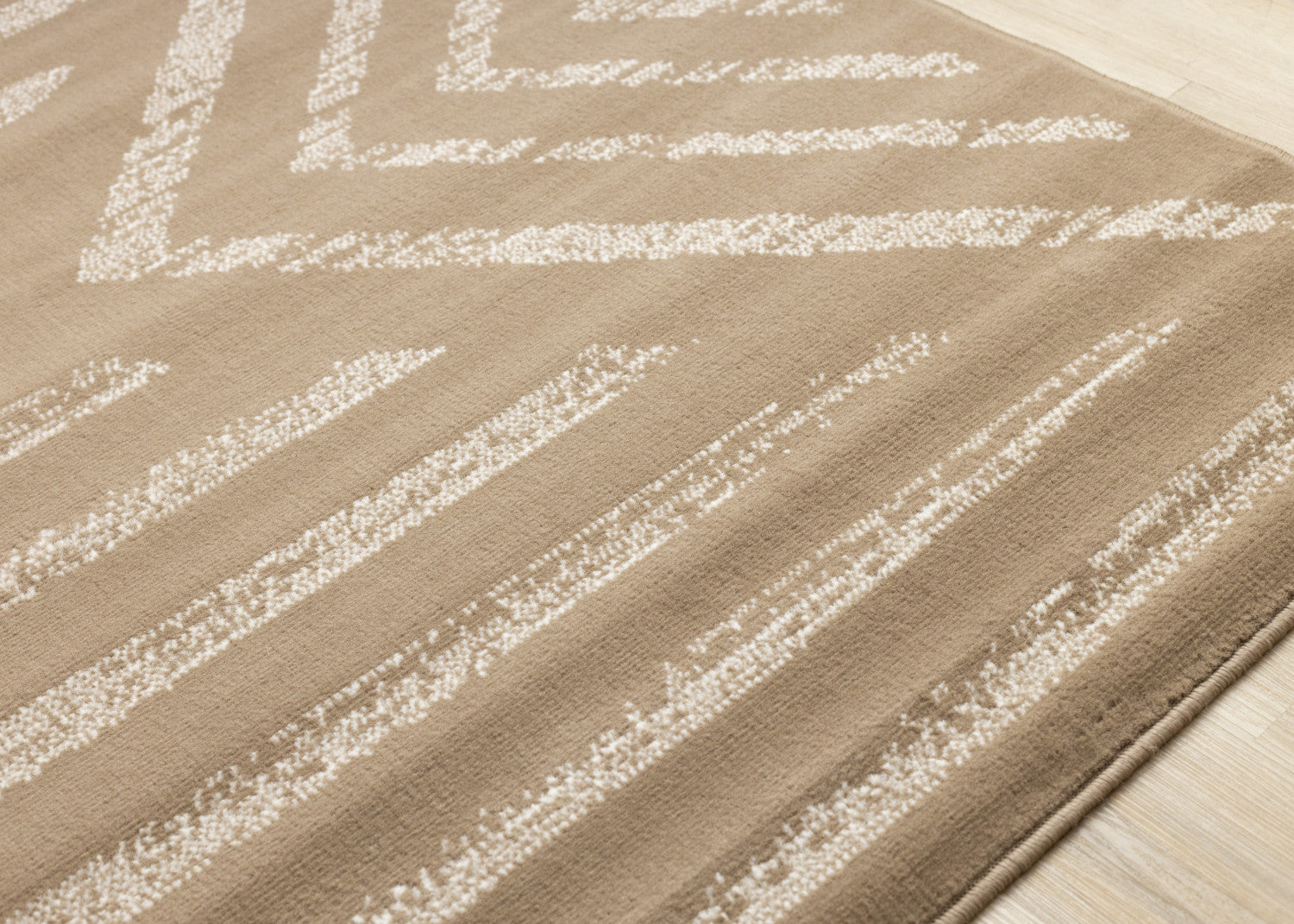 Functional Contemporary Lines Area Rug - 5' X 8' - Brown/Cream