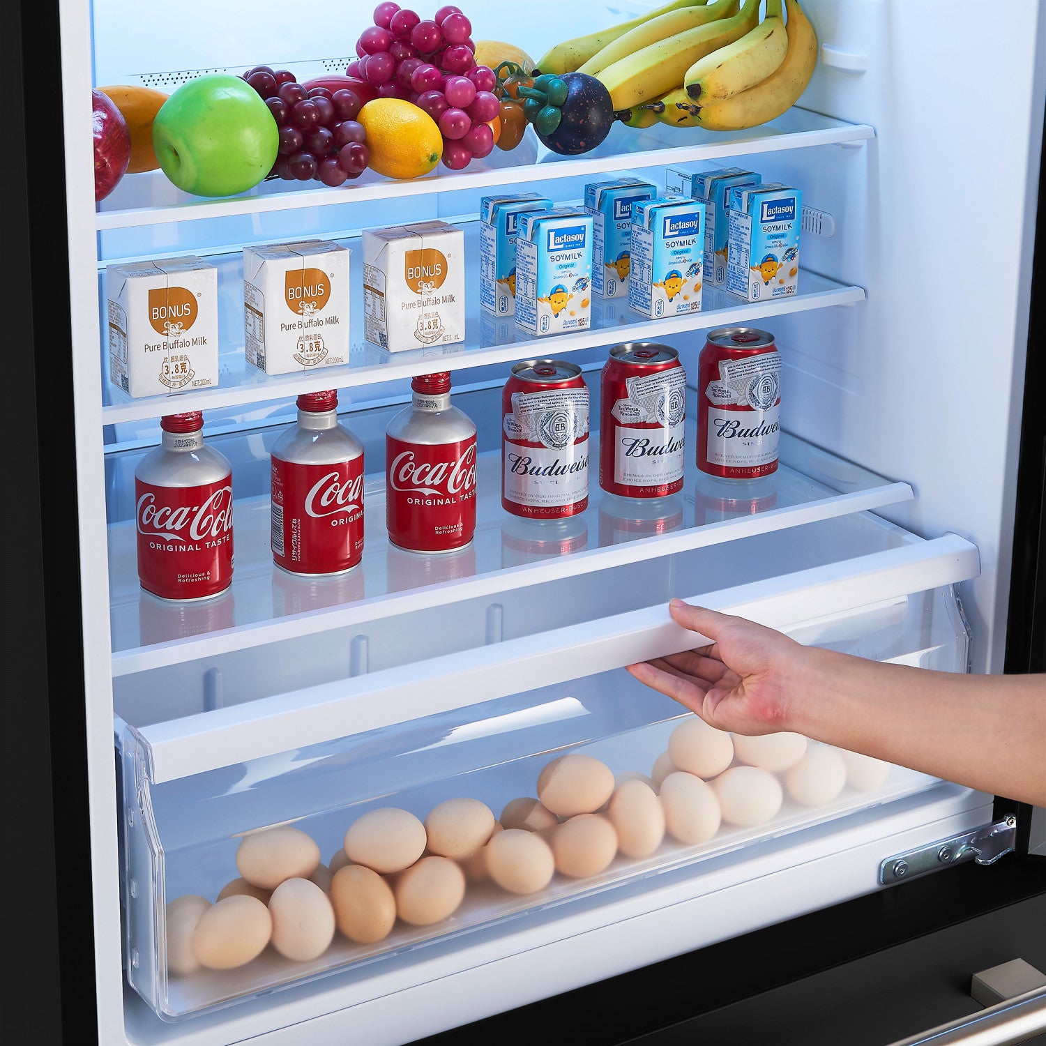 Forno Milano 31" 17.2 Cu.Ft. Black Bottom Freezer Refrigerator with Right Swing Door - FFFFD1785-31BLK