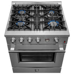 Forno Premium Stainless Steel Kitchen Package with Side-by-Side Refrigerator and Gas Range - FBDL-021-01CAUS