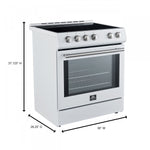 Forno Leonardo White Slide-In Electric Range (5.0 Cu. Ft.) - FFSEL6022-30WHT