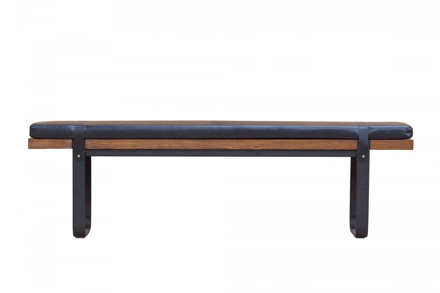 Haldra Upholstered Bench - Black/Brown