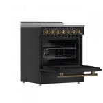Forno Paolo Black Freestanding Electric Range with True Convection (4.38 Cu. Ft.) - FFSEL6011-30BLK