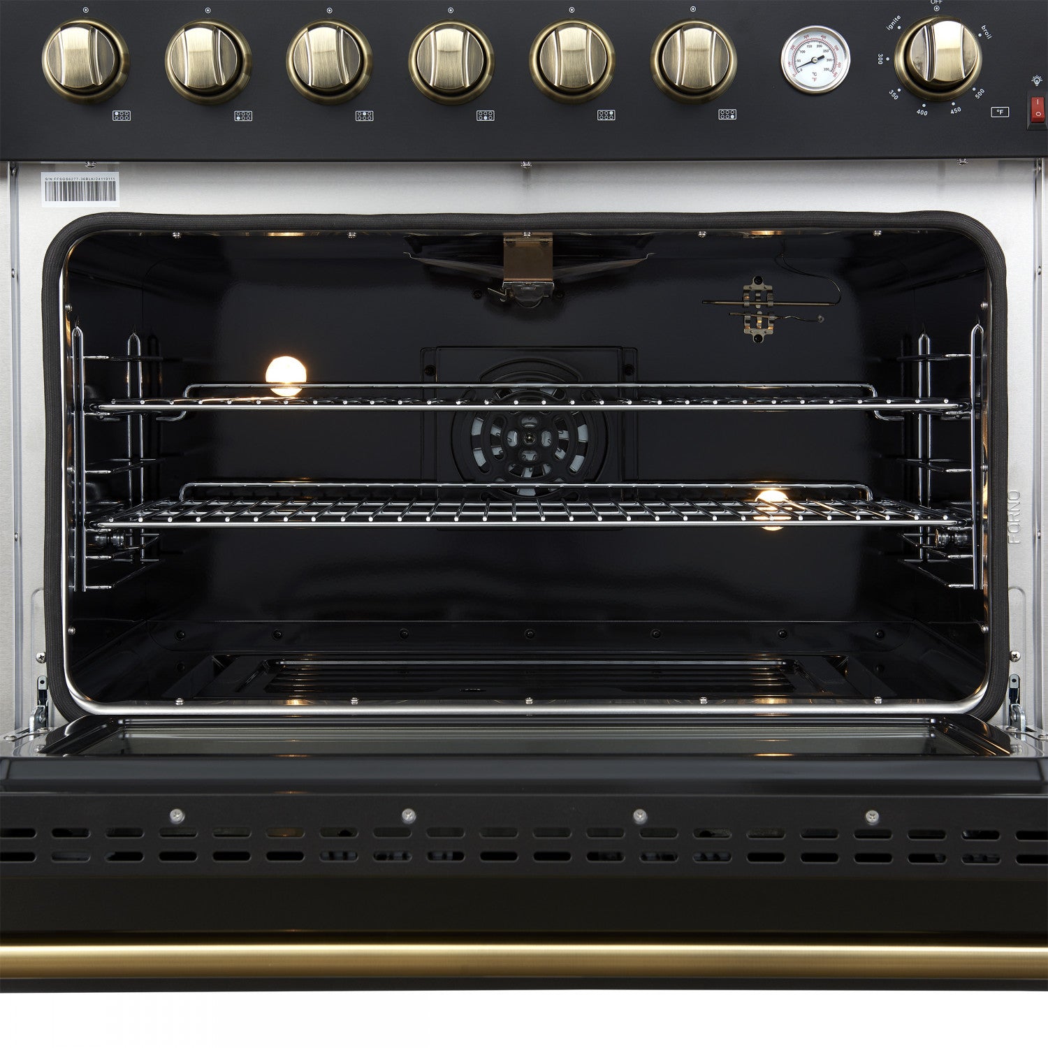 Forno Marco 36" Black Freestanding Gas Range (5.36 Cu. Ft.) - FFSGS6277-36BLK
