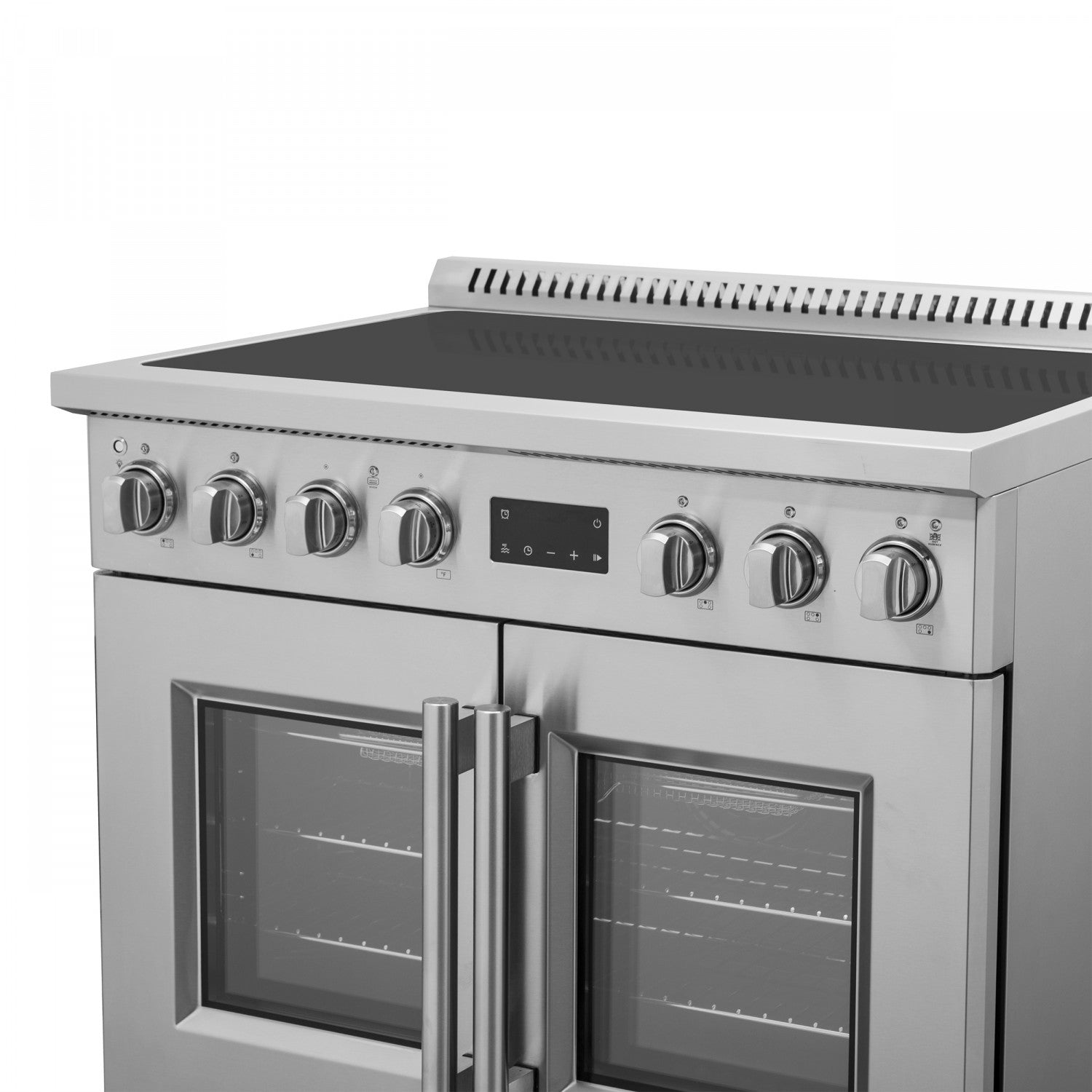 Forno Torino Stainless Steel 36" True Convection Induction Range with Air Fry and Air Sous Vide (5.36 Cu. Ft.) - FFSIN0950-36