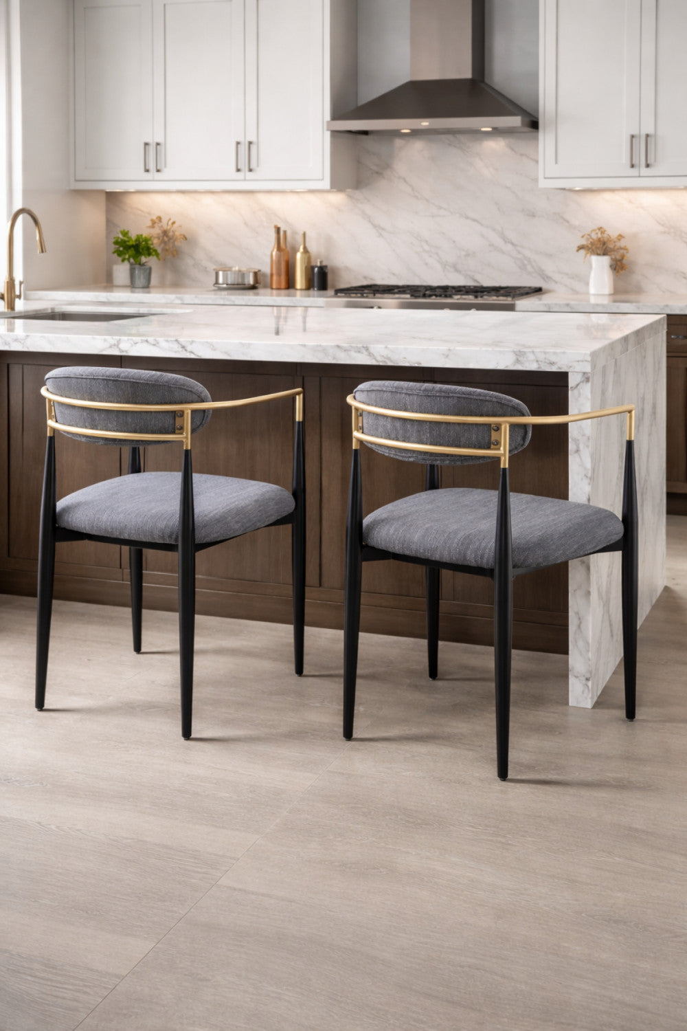 Mykos Dining Chair - Black/Grey - Set of Two