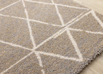 Halle Casual Contemporary Trellis Area Rug - 8' X 11' - Greige/Cream