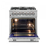 Forno Massimo 30" Stainless Steel Dual Fuel Range With True Convection And Air Fry (4.32 Cu. Ft.) - FFSGS6125-30