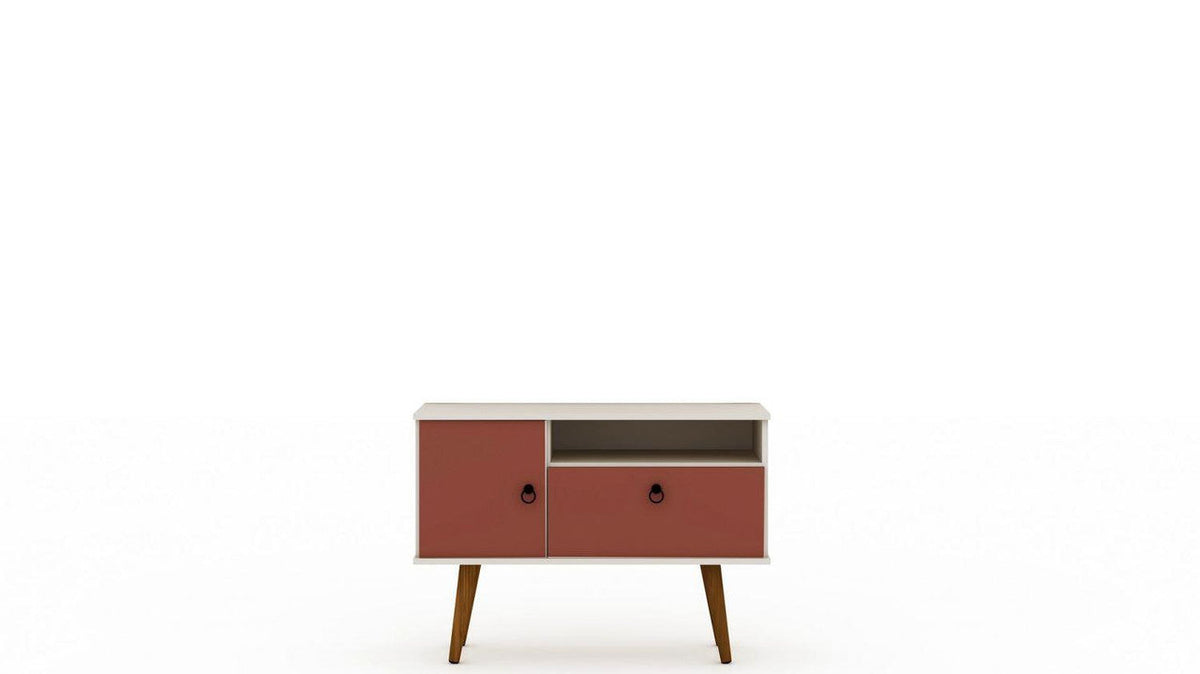 Otuken 35" TV Stand - Off White/Terracotta