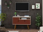 Otuken 35" TV Stand - Off White/Terracotta