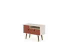 Otuken 35" TV Stand - Off White/Terracotta
