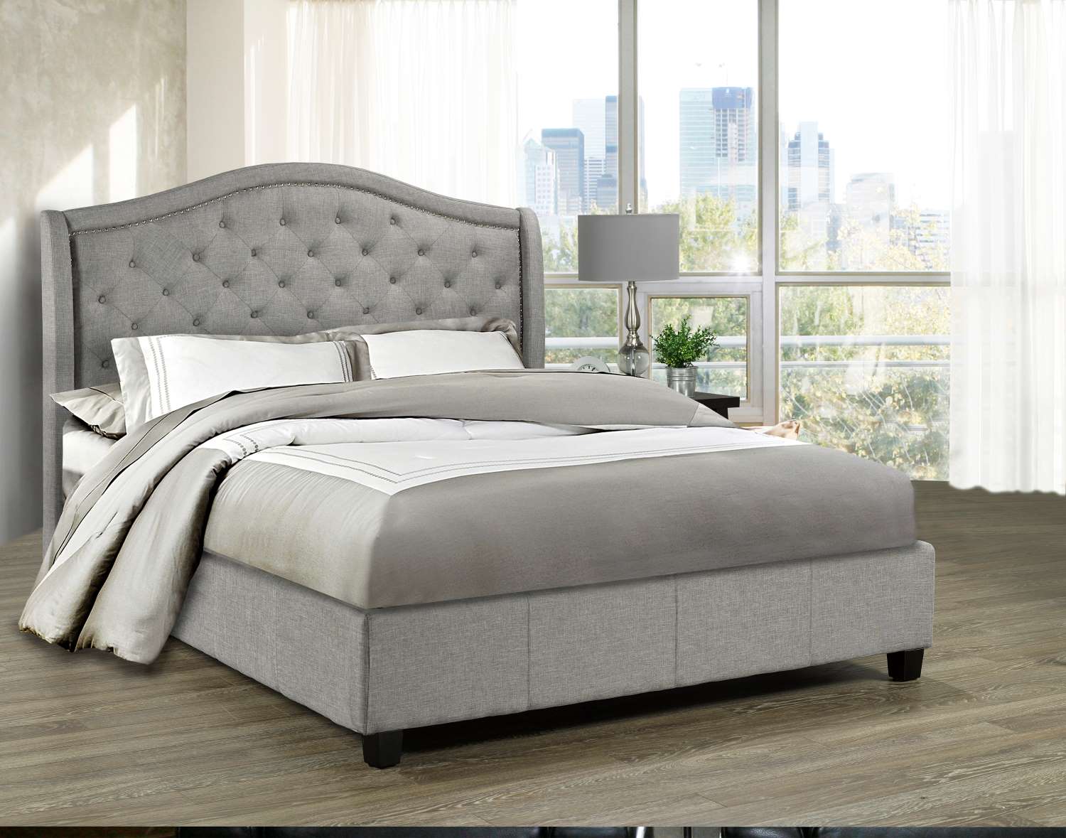 Gabriella 3-Piece Queen Bed - Grey