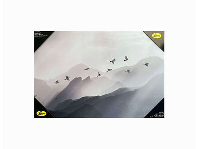 Scandi Home Tableau montagne et oiseaux 36 x 34 – multicolore 