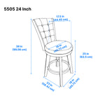 Medford Counter Stool - Black, Brown - Set of Two