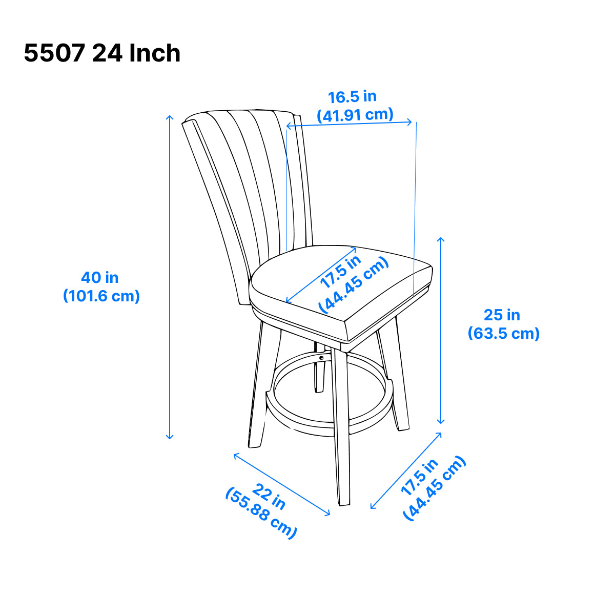 Corvallis Counter Stool - Grey - Set of Two