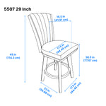 Corvallis Bar Stool - Grey - Set of Two