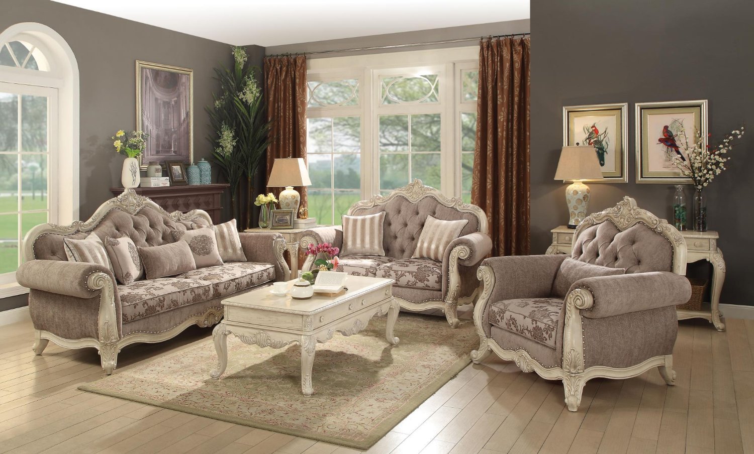 Vera Accent Chair - Antique White