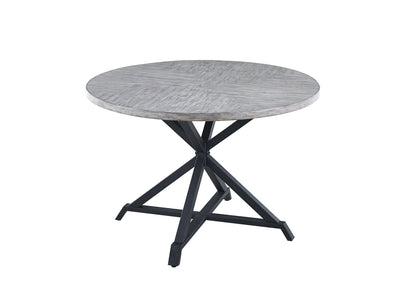 Shala Table de salle à manger ronde - gris, noir