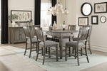 Harold Counter Height Dining Table - Grey, Antique