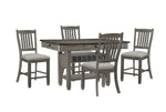 Harold Counter Height Dining Table - Grey, Antique
