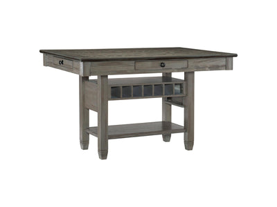 Harold Table de salle à manger hauteur bistrot – gris, antique