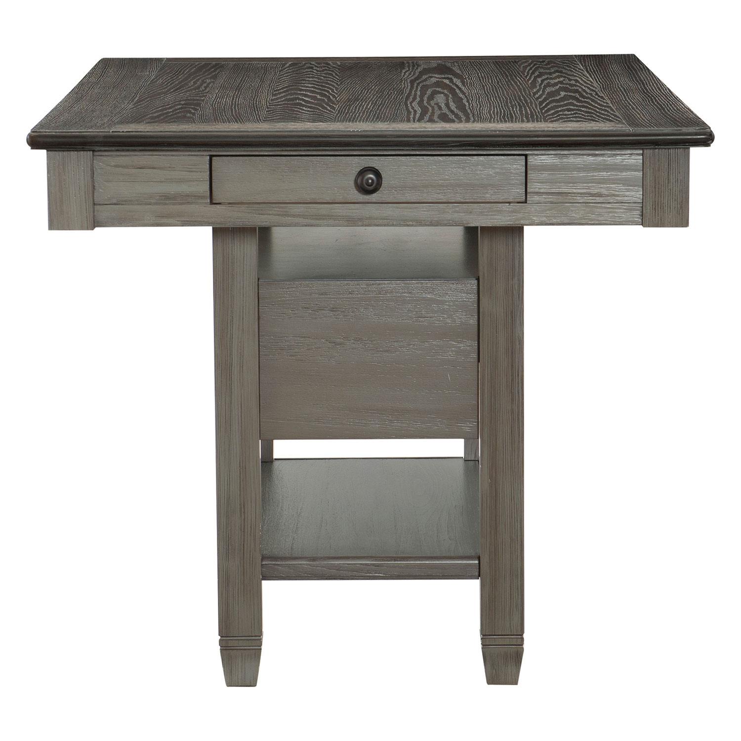Harold Counter Height Dining Table - Grey, Antique