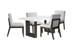 Maeve 5-Piece Dining Set - Grey, Espresso