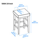 Pittsville Counter Stool - Antique White - Set of Two