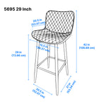 Nya Bar Stool - Brown - Set of Two