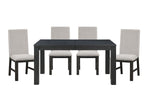 Nola 5-Piece Extendable Dining Set - Dark Grey